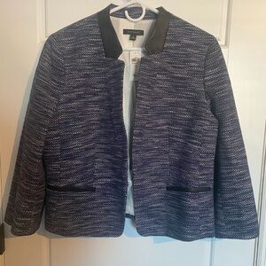 Ann Taylor Navy Tweed Blazer NWT